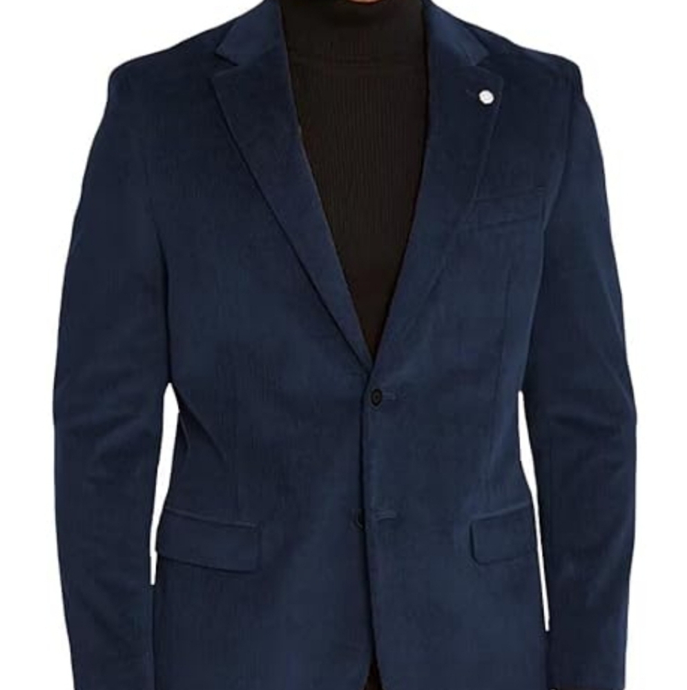 Nautica Elegant Black Corduroy Jacket